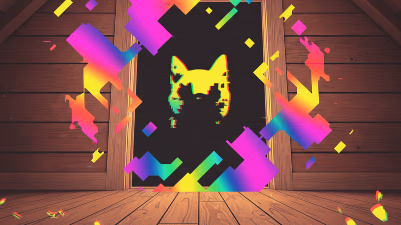 暗い廊下の突き当たりにある、少しだけ開いた不気味な屋根裏部屋の扉