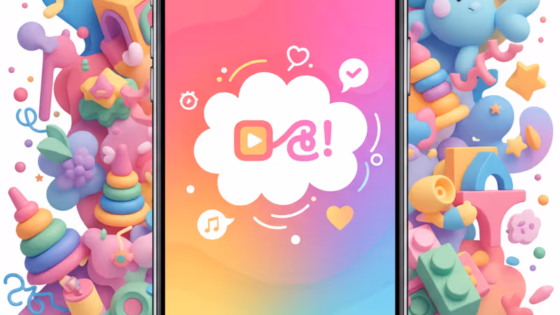 메가폰을 든 아이와 당황한 부모의 모습