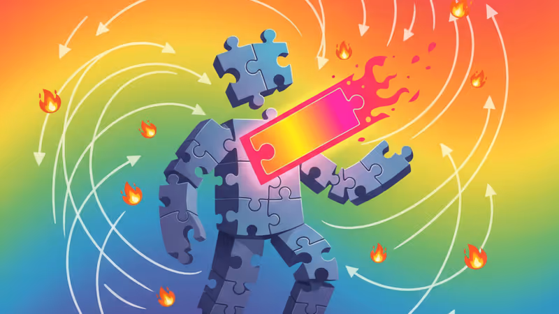 反映現代人將單一標籤視為全部性格的示意圖