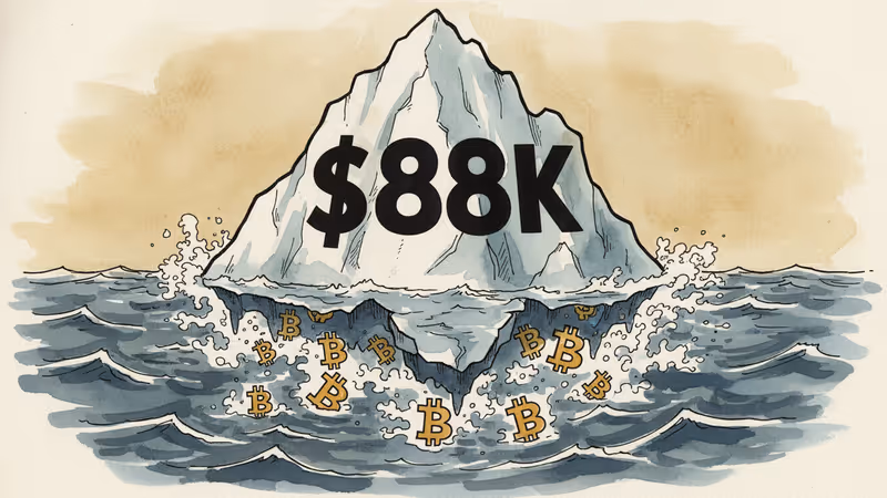 比特幣投資者63%處於虧損，8.8萬美元成關鍵分水嶺