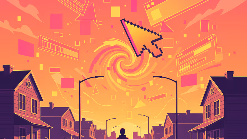 暗い部屋で光を放つブリーフケースと舞い上がる写真