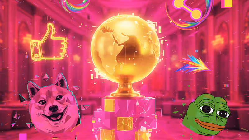 The 83rd Golden Globe statuette on display at the ceremony