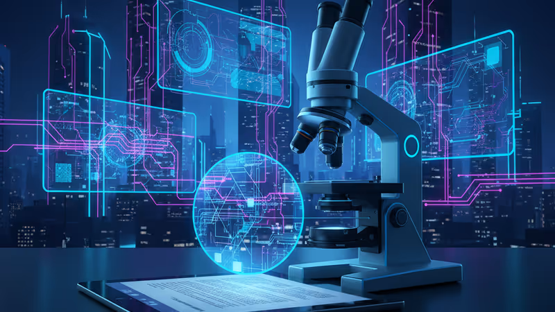 正在進行 AI 圖像真偽辨識的數位螢幕