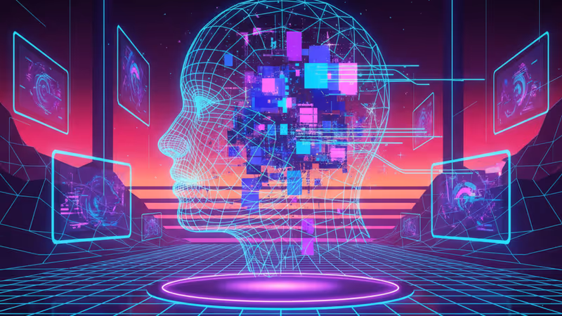 Holographic representation of a digital deepfake crime in a courtroom