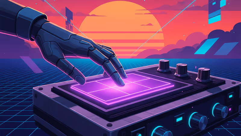 멀티터치 패드를 조작하는 Korg Kaoss Pad V 모습