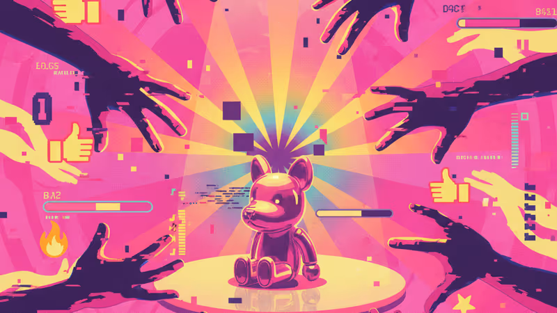 A close-up of a Labubu toy symbolizing the center of a family dispute.