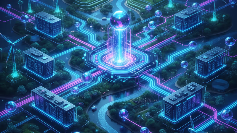 친환경 기술과 조화를 이룬 마이크로소프트의 현대적 데이터 센터 전경