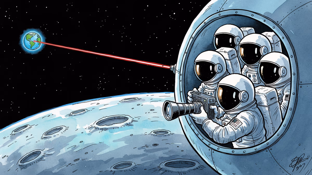 달 뒷면에서 지구로, 레이저 한 줄기가 열어젖힌 것