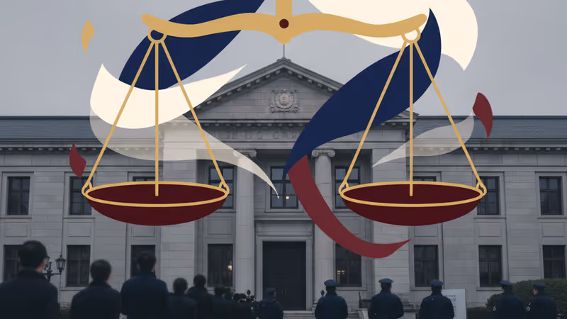 아베 신조 전 총리 피습 사건 공판이 열리는 나라 지방재판소 전경