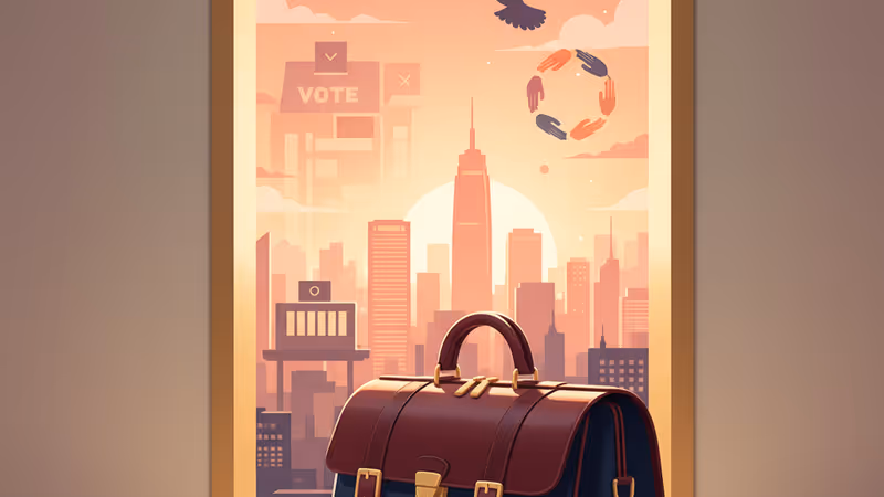 케빈 김 주한 미국 대사 대리의 이임을 상징하는 서울 풍경과 가방