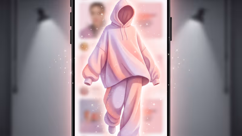 에스파 닝닝의 패션과 관련된 논란을 상징하는 스타일리시한 의류 이미지