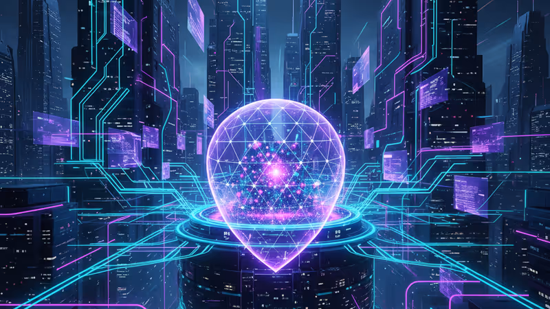 展示AI代理人與機器身分壓倒性數量的企業資安數位示意圖