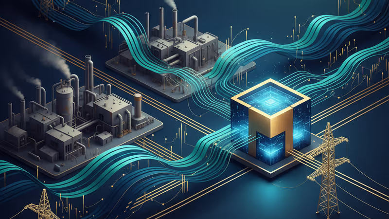 鋁冶煉廠與數據中心數位數據交織的場景