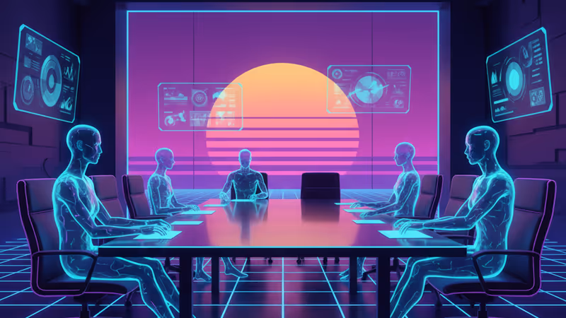 Future office where digital agents occupy human workspaces