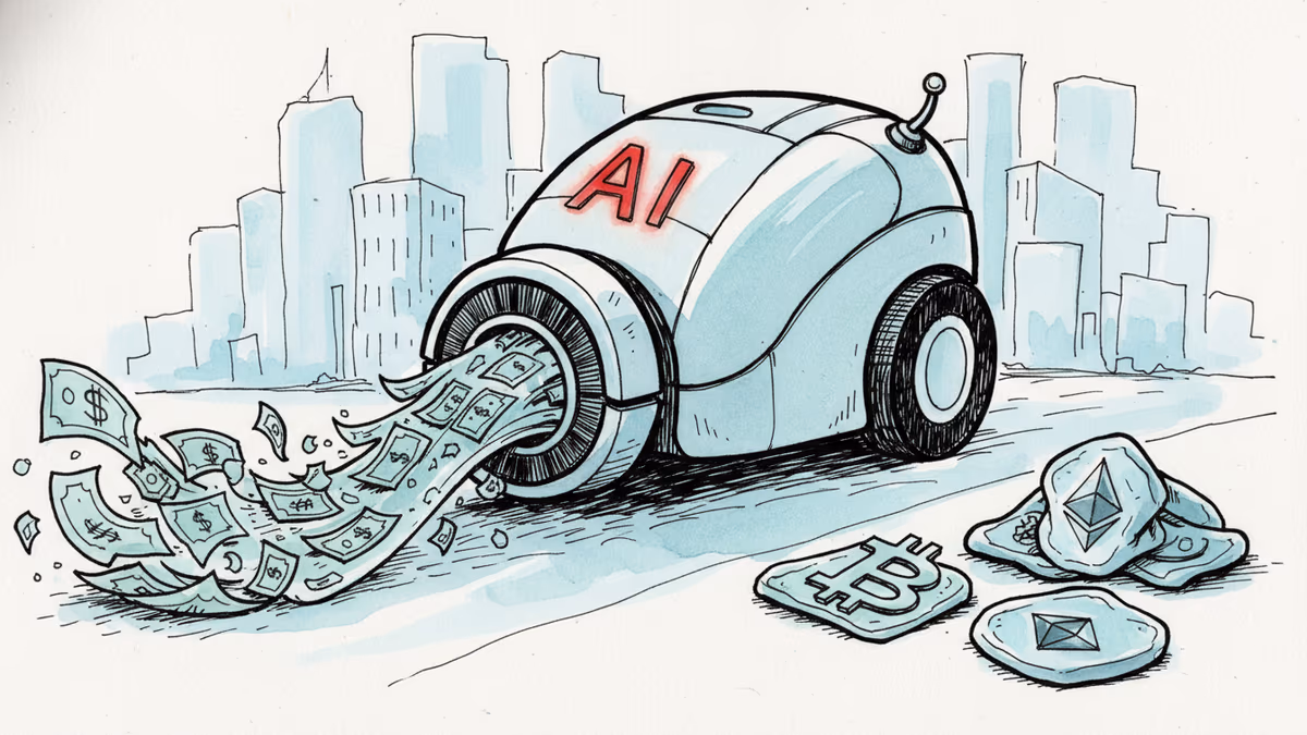 AIバブルがビットコイン上昇を阻む？仮想通貨市場の新たな競争構造