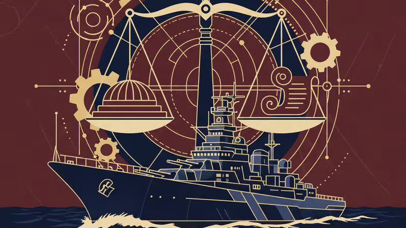 A shadowy vessel at night representing the clandestine escape of the STC leader