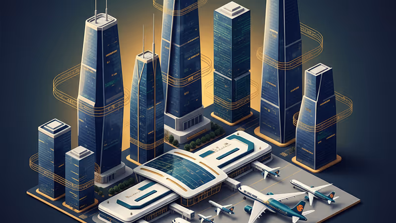 에어차이나 도색을 한 에어버스 여객기들이 공항에 대기 중인 모습