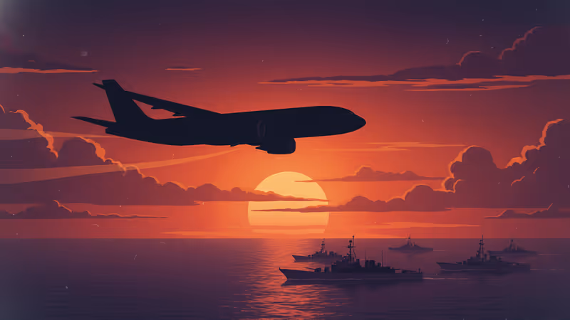 雪が降るパリの空港で待機するエールフランス機