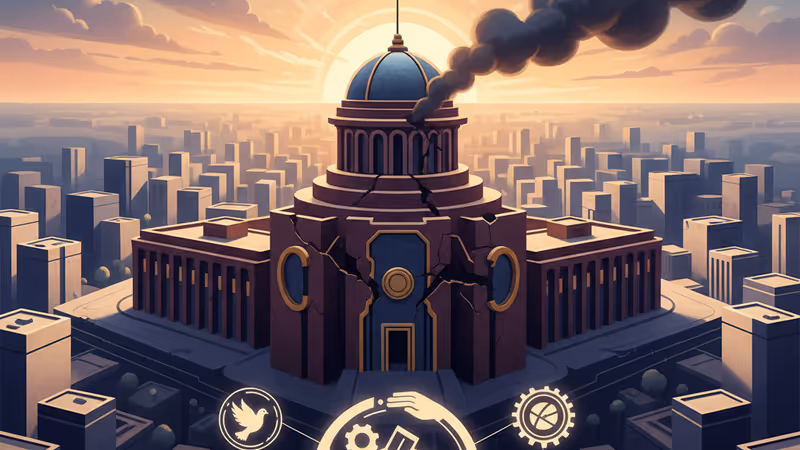 ドローン攻撃を受けたシリア・アレッポの州庁舎と避難する人々