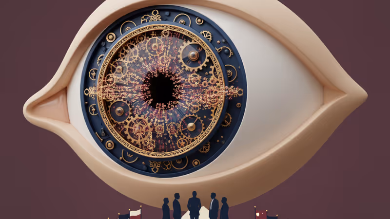 인간의 프로필과 연결된 복잡한 알고리즘 신경망 대시보드