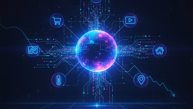 Graphic representing Alibaba's Qwen AI update and market reaction