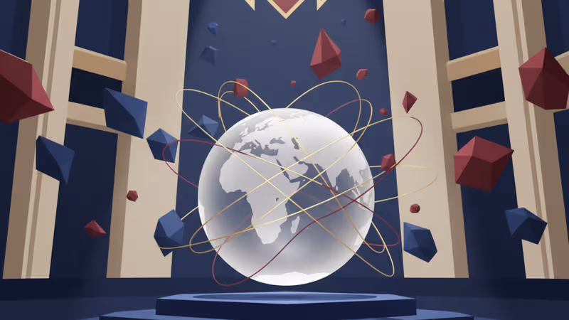 The UN Security Council chamber during a session