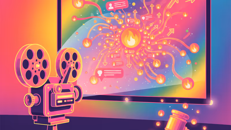 A cinema screen displaying Reddit comments about a movie