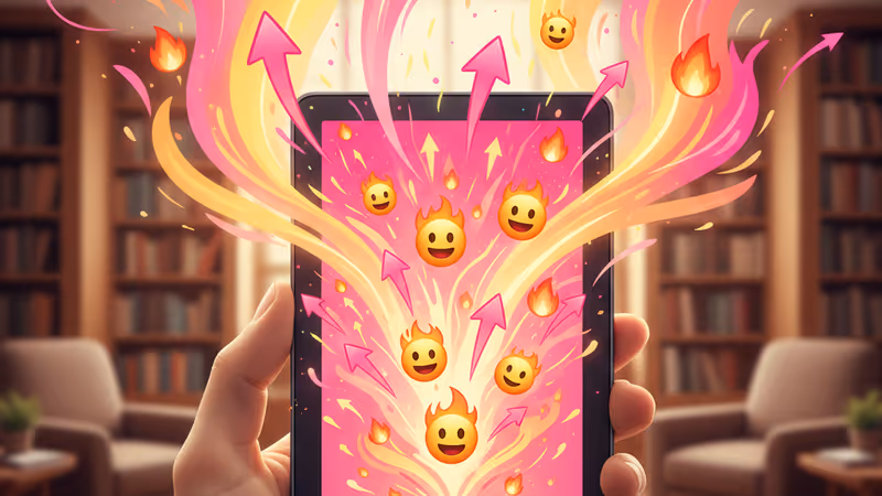 木質書桌上的一台 Kindle 電子閱讀器