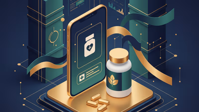 亞馬遜藥局介面與 Wegovy 口服減肥藥示意圖