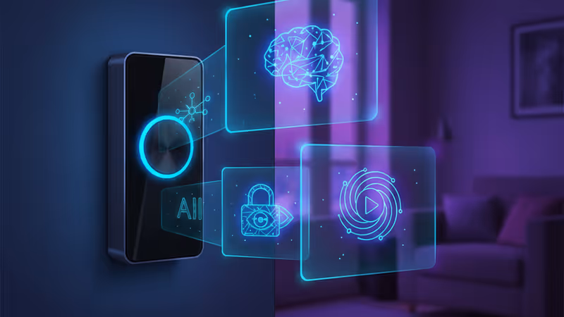 Wide shot of Amazon Ring's new AI security cameras and smart sensor lineup