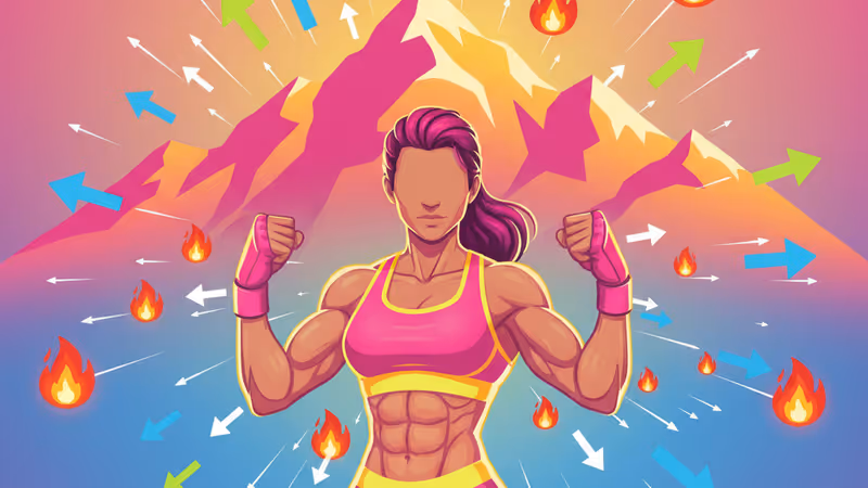 설산 배경 앞에 선 파키스탄 격투기 선수 아니타 카림