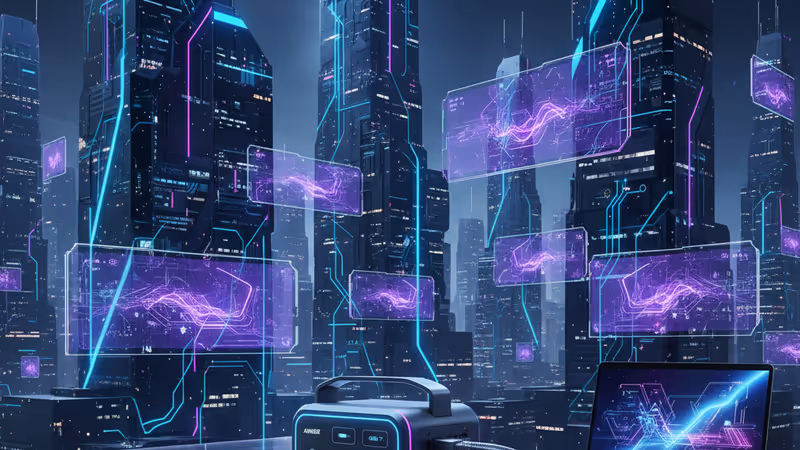 吹雪の夜、暗い部屋を明るく照らすAnker製ポータブル電源と充電中のデバイス