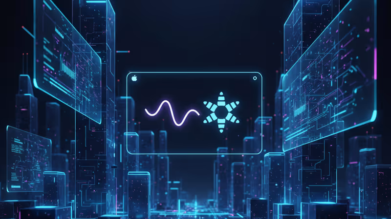 Apple Siri 與 Google Gemini 合作技術融合示意圖