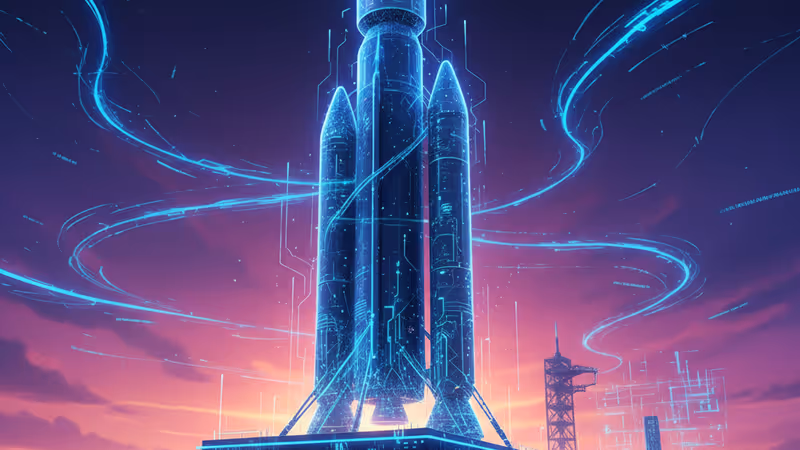 발사대로 이동 중인 아르테미스 2호 SLS 로켓의 전경