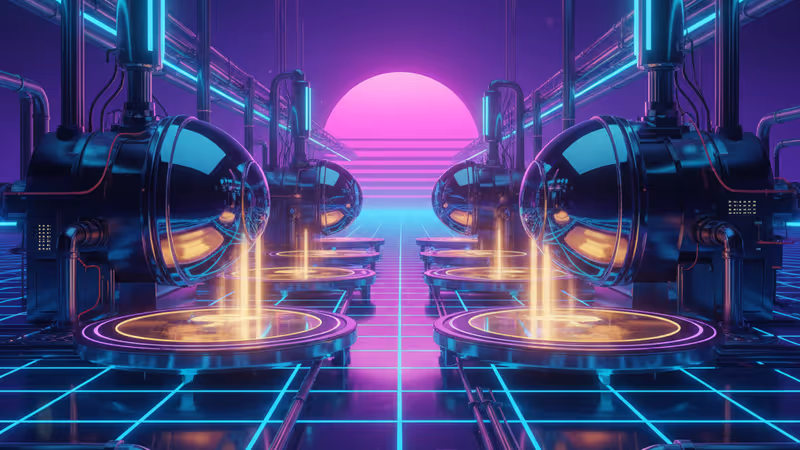 Interior view of a high-tech semiconductor fab featuring ASML lithography equipment