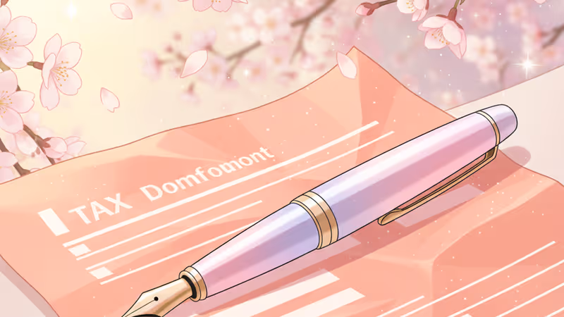 稅務調查文件與計算機，背景為模糊的人物剪影