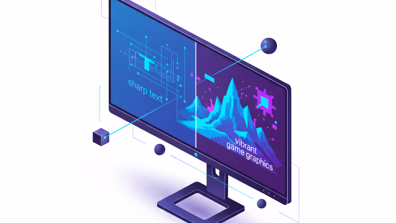 ASUSの新型OLEDモニターに表示された鮮やかなピクセル構造