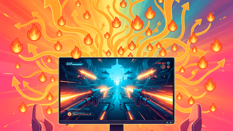 ASUSのハイエンドな32インチ4K OLEDモニターがデスクに設置されている様子