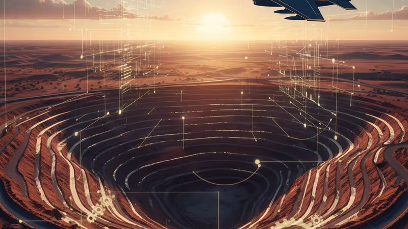 澳洲國旗與稀土礦石結合的合成影像，象徵國家資源戰略