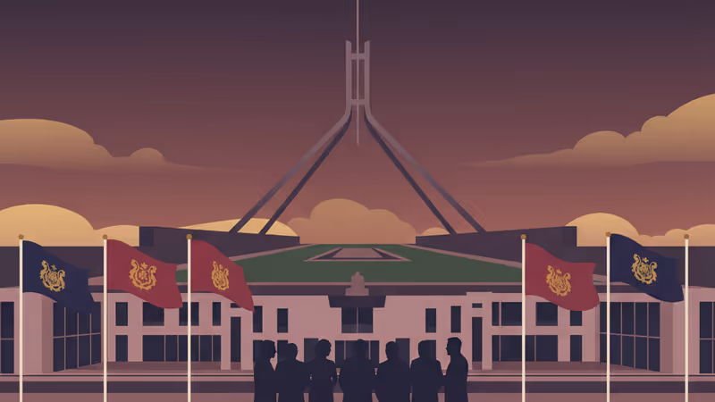 총기 규제 법안이 통과된 직후의 호주 의사당 전경