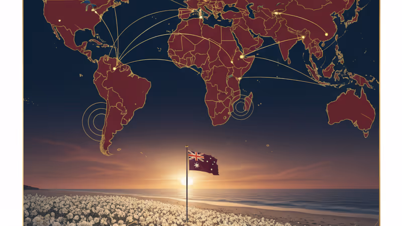 시드니 본다이 비치 테러 희생자를 추모하는 꽃과 조기 게양된 호주 국기