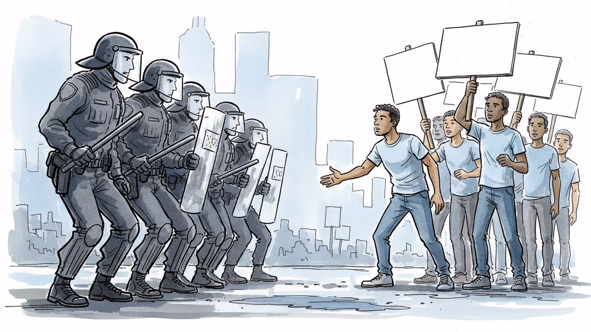 호주 경찰의 시위대 강제진압, 민주주의의 한계선은 어디인가