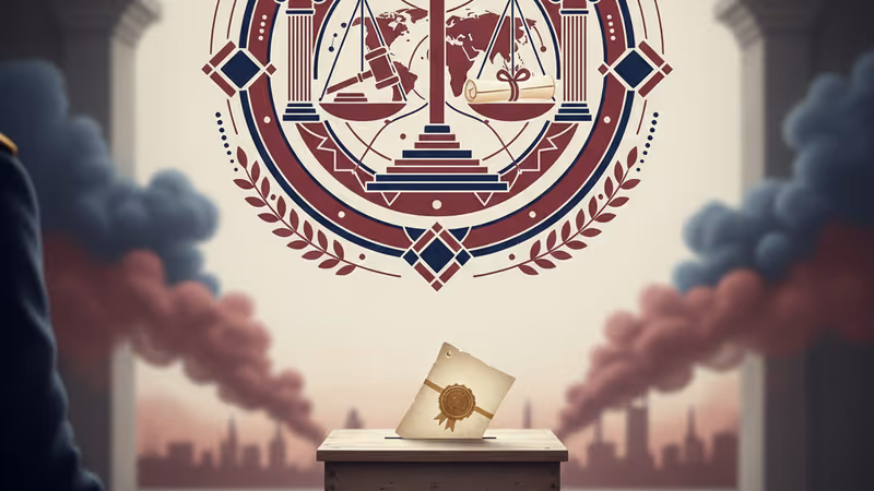 Tense atmosphere near a polling station in Myanmar