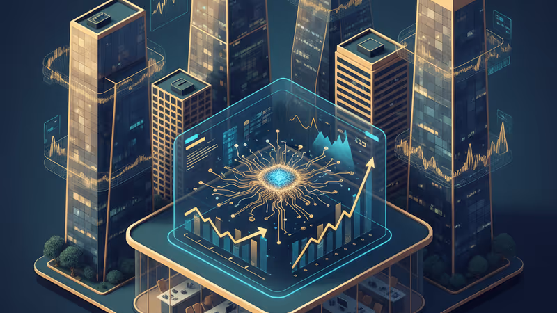 韓國銀行內部工作人員使用AI系統分析數據的示意圖