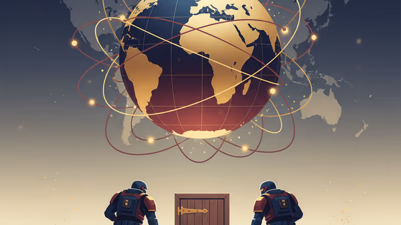 ICE officers preparing to enter a home in Minneapolis