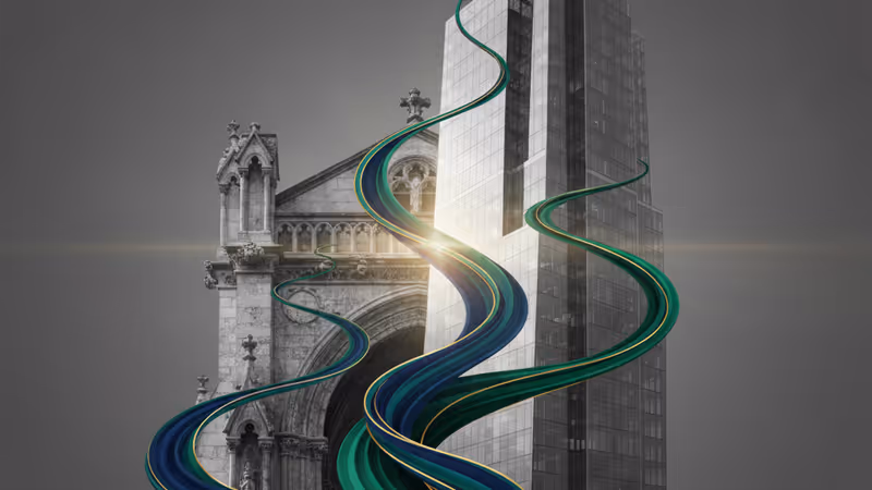 伝説の投資家の不在を象徴する、誰もいない重厚な経営者室のデスク。