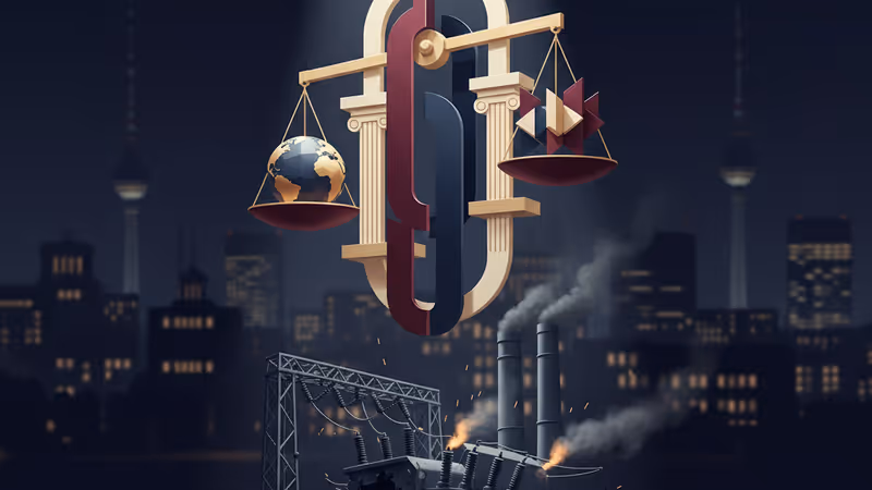 柏林市電力中斷後的黑暗鳥瞰圖與受損電力線示意圖