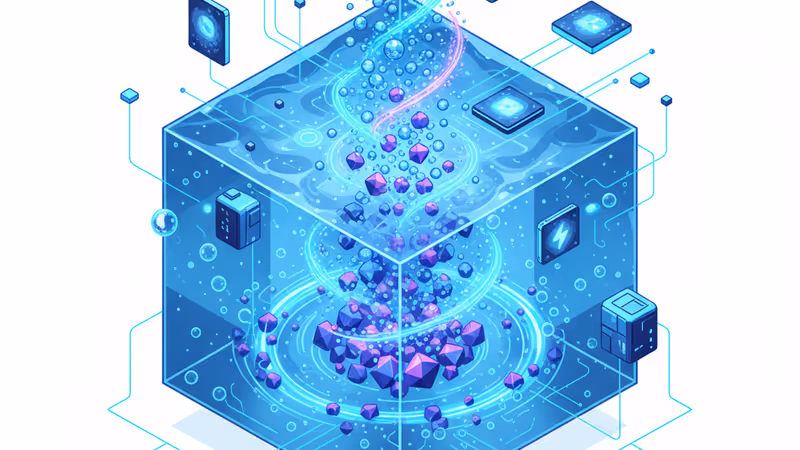 水に溶ける電解質パウダーのクローズアップ