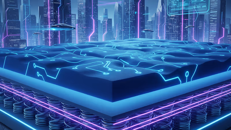 現代簡約風格臥室中的高端側睡床墊