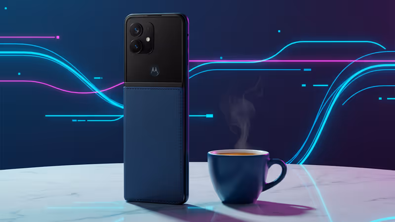 ウッドテクスチャを採用したMotorola Razr Ultra 2025の外観